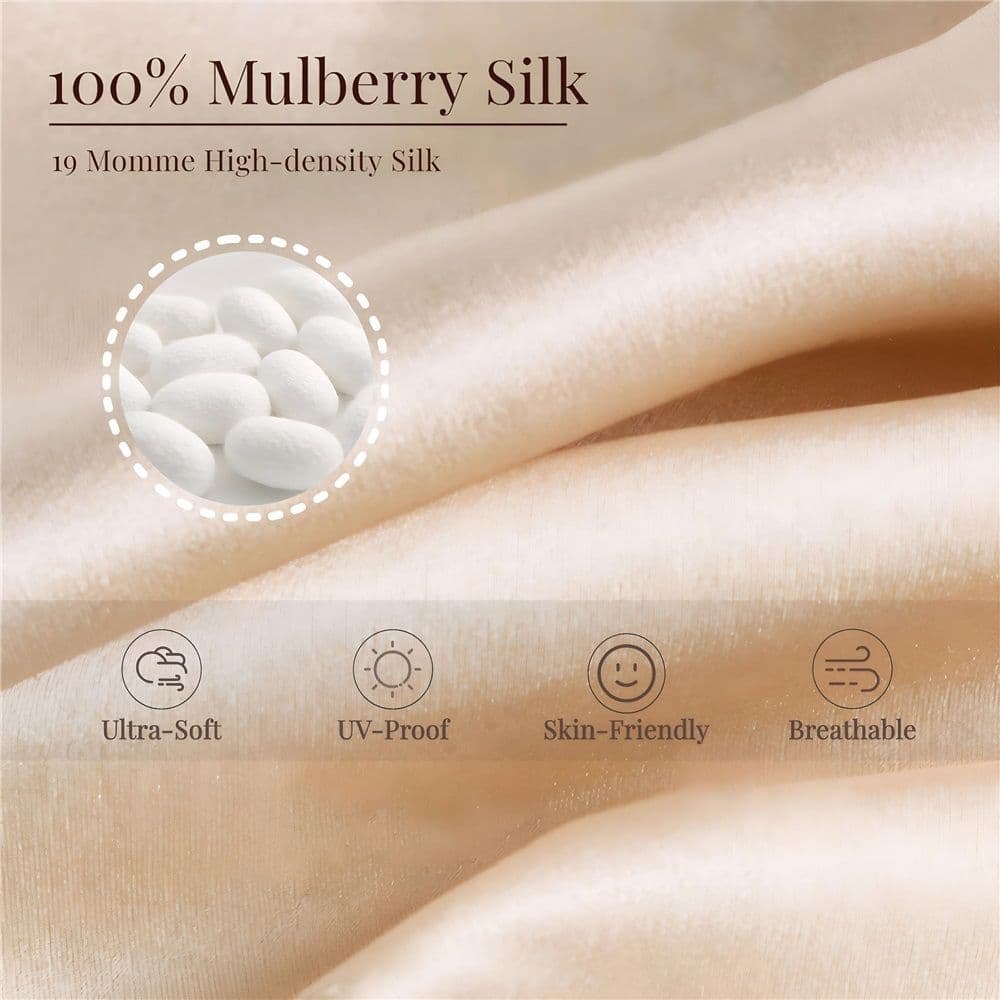 Mulberry Silk Sun Protection Face Mask with Forehead Coverage - UPF 50+ Lightweight Facial Shield for Outdoor Protection