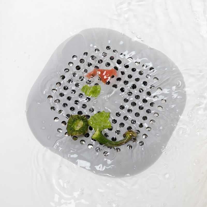 Hair Drain Catcher,Square Drain Cover for Shower Silicone Hair Stopper with Suction Cup,Easy to Install Suit for Bathroom,Bathtub,Kitchen 4 Pack (Sliver Grey)