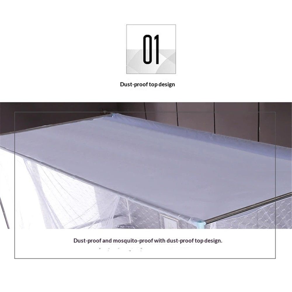 4 Corners Mosquito Net Princess Lace Poster Bedding Canopy Netting Full Sizes Netting White Bedding Home Decor Screen Tents for Camping（Only mosquito nets）