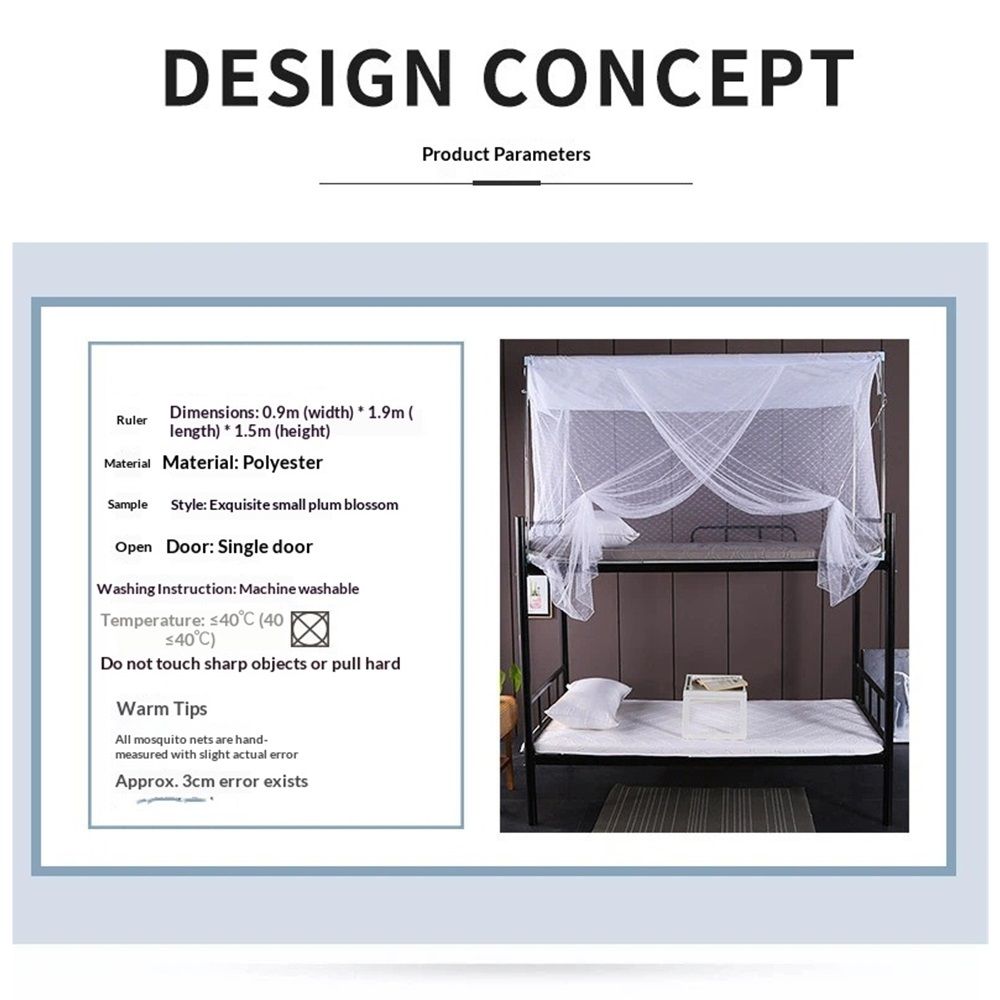 4 Corners Mosquito Net Princess Lace Poster Bedding Canopy Netting Full Sizes Netting White Bedding Home Decor Screen Tents for Camping（Only mosquito nets）