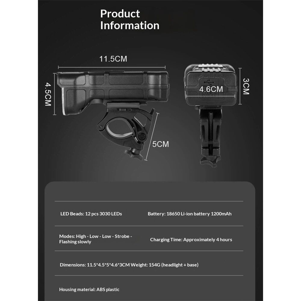 Bike Lights,Bike Light for Night Riding,LED Bike Headlight,Rechargeable Bike Headlight,Bright Bike Lights Front