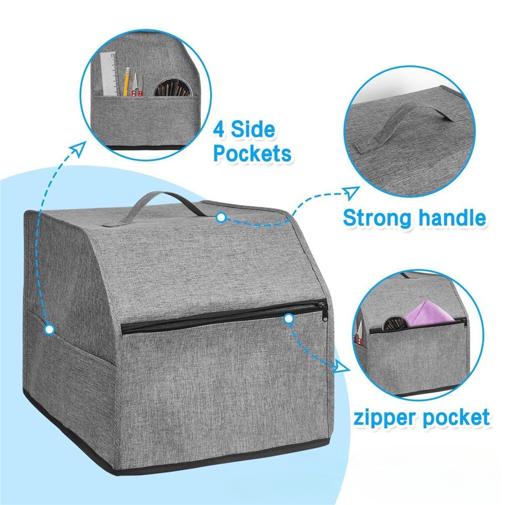 Sewing Machine Cover with Storage Pockets,Dust Covers Heavy Duty Waterproof Case,Fits Most Standard Machines Overlock Tool Accessories