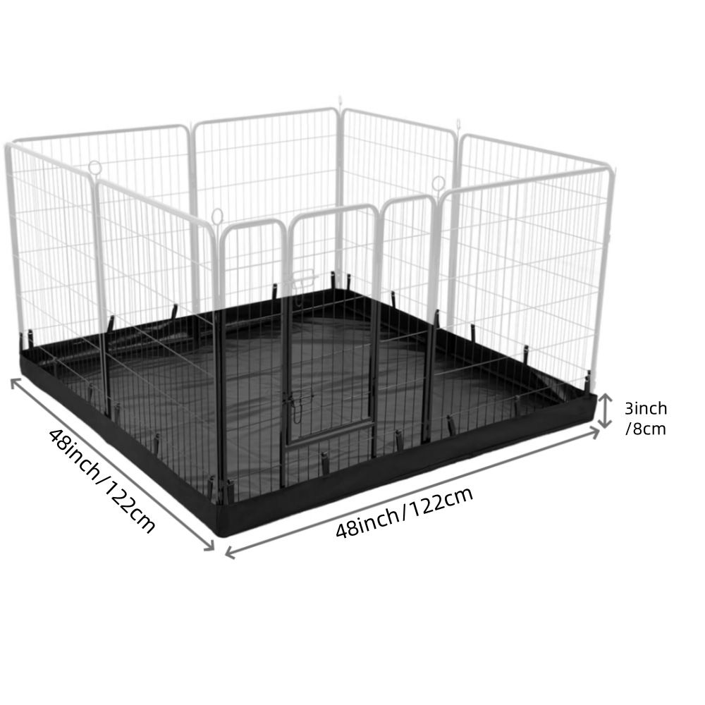 Dog Square Bottom Pad Fits for 48 Inch Exercise Pet Playpen, Dog Crate Pad Puppy Playpen Pad, Elastic Buckles Connections (Only cushion)