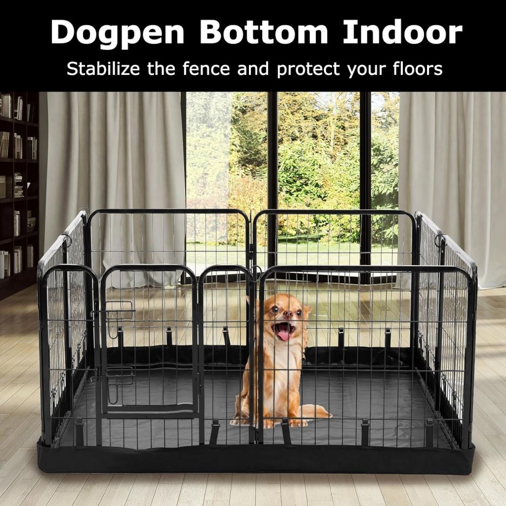 Dog Square Bottom Pad Fits for 48 Inch Exercise Pet Playpen, Dog Crate Pad Puppy Playpen Pad, Elastic Buckles Connections (Only cushion)