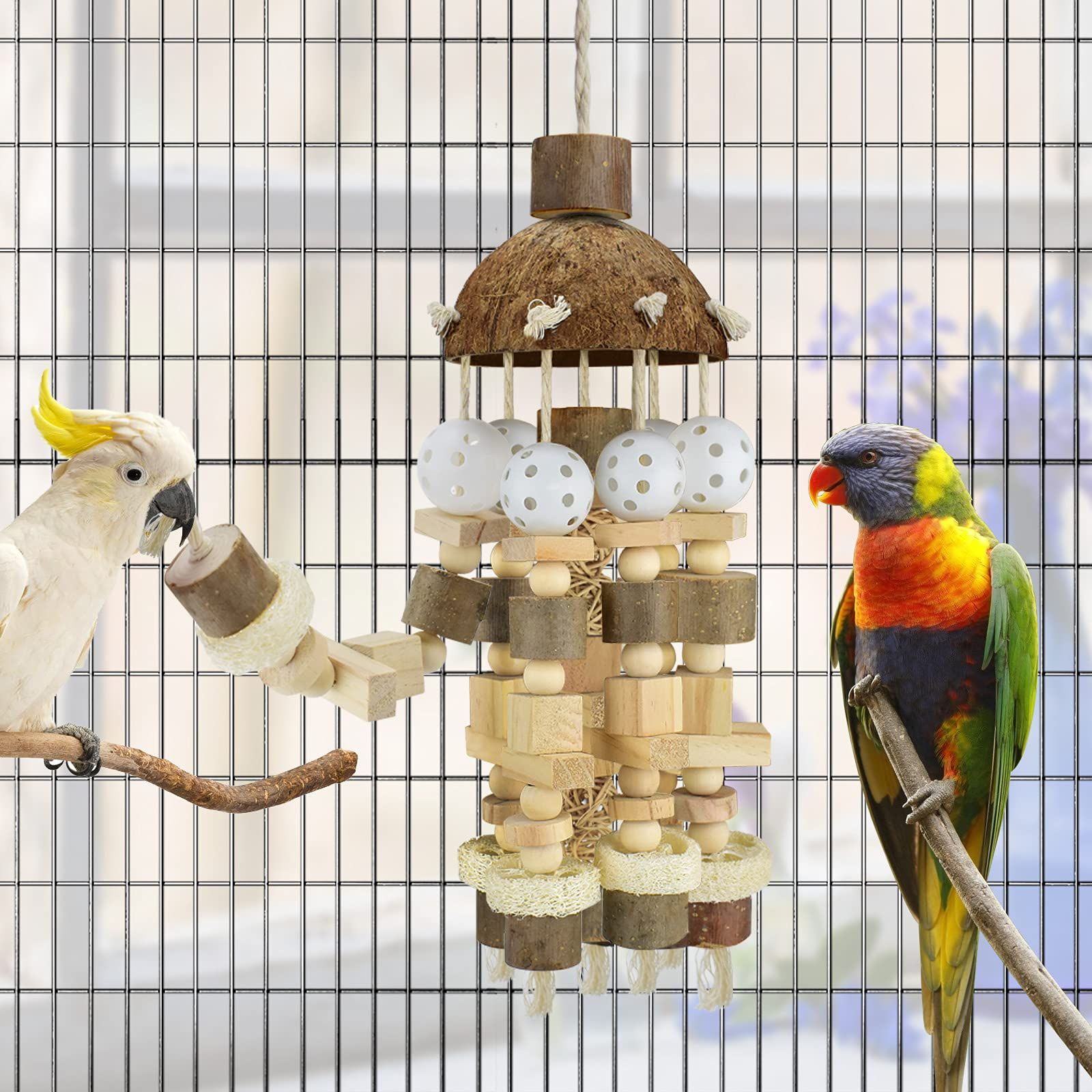 Parrot toys gnawing on wood, medium-sized parrot gnawing toys, bird supplies, grey parrot bird toys Bird Toy