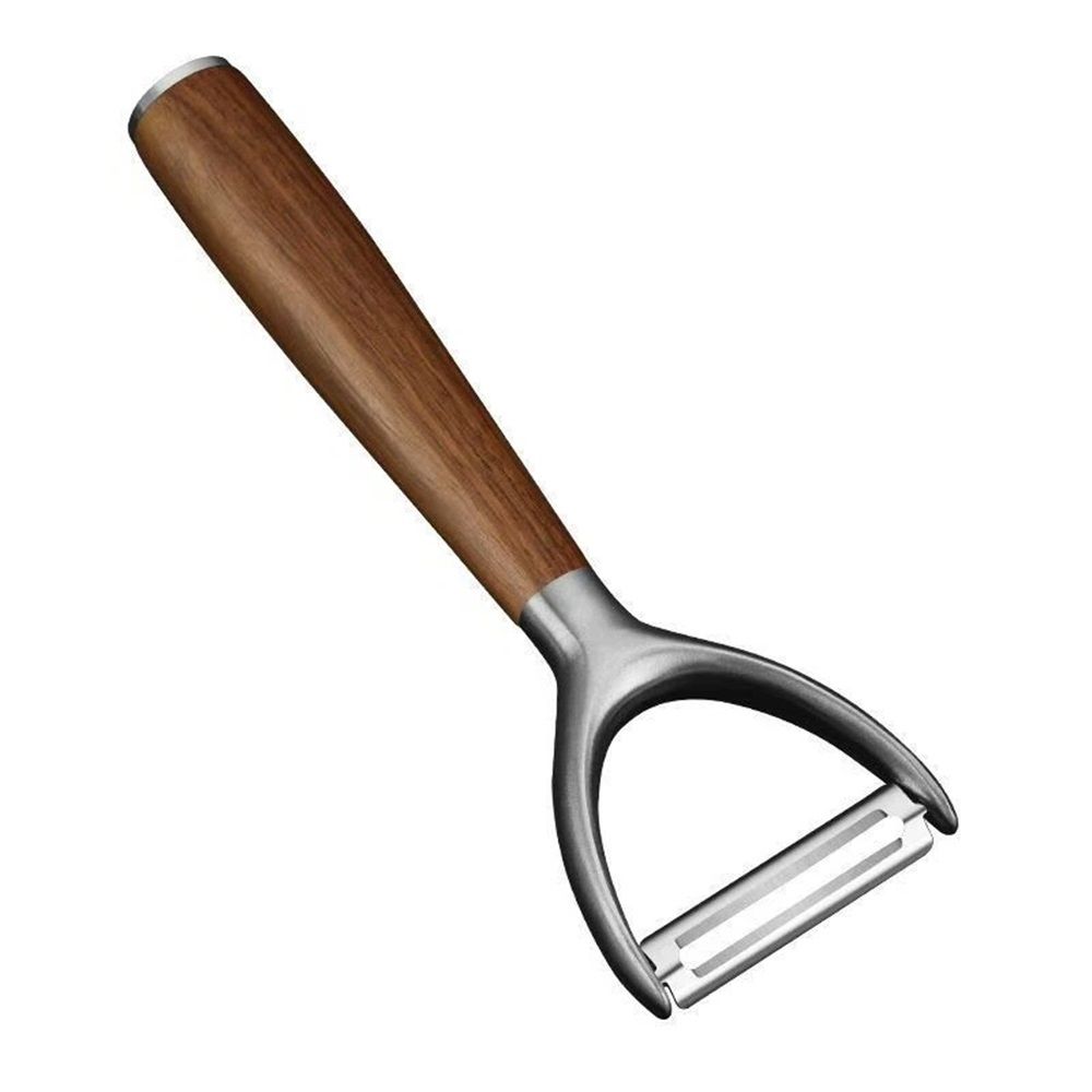 Premium 304 Stainless Steel Y-Shaped Potato Peelers with Ultra Sharp Blades, Heavy-Duty Fruit Peeler with Comfort Real Wood Handle,Durable Vegetable Peeler