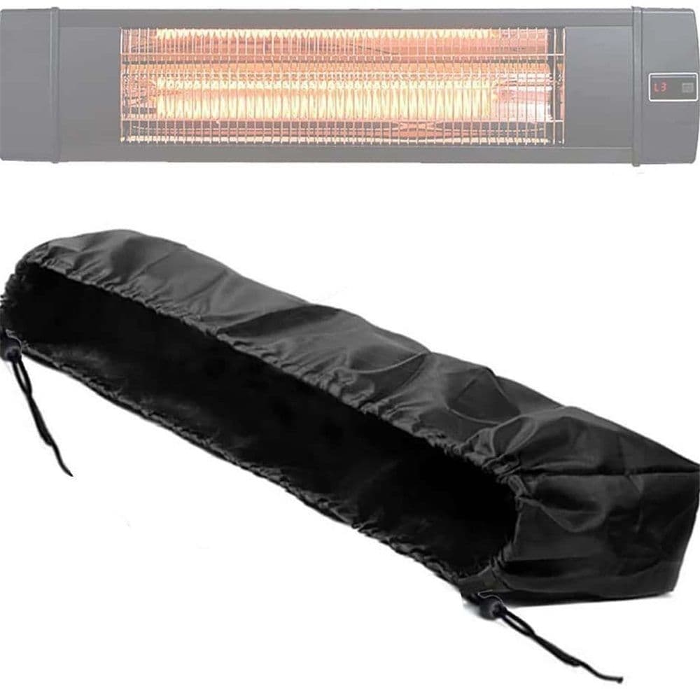 Wall-Mounted Patio Heater Cover - Electric Heater Cover,420D Oxford Waterproof Dustproof Infrared Heater Covers for Indoor Outdoor Garage Backyard Hanging Patio Heaters (Black)
