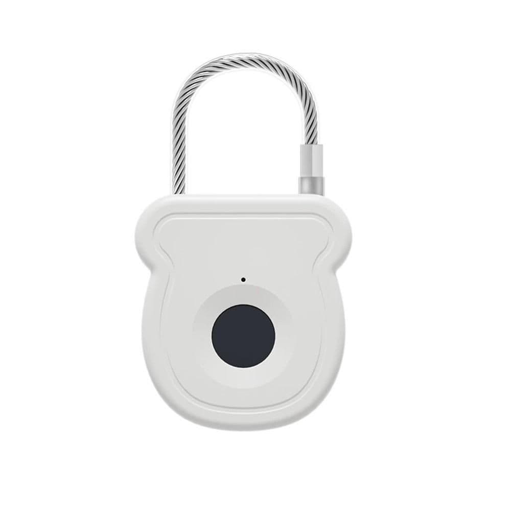 Smart Fingerprint Padlock Keyless Biometric Lock 4.3cm White