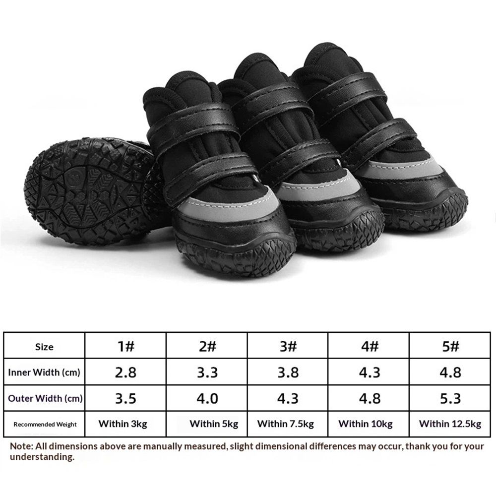 Dog Shoes for Small Dogs, Breathable Dog Boots Paw Protector for Hot Pavement Winter Snow, Dog Booties with Reflective Strips Rugged Anti-Slip Sole for Hardwood Floors Walking Black Size 2