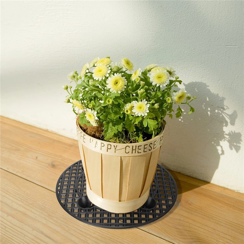 6 Pcs Big Potted Plant Stands - 12 Inch Patio & Deck Floor Protector,Plant Level Pot Elevator for Indoor Outdoor Garden Flower（Excluding flowers and flower pots）