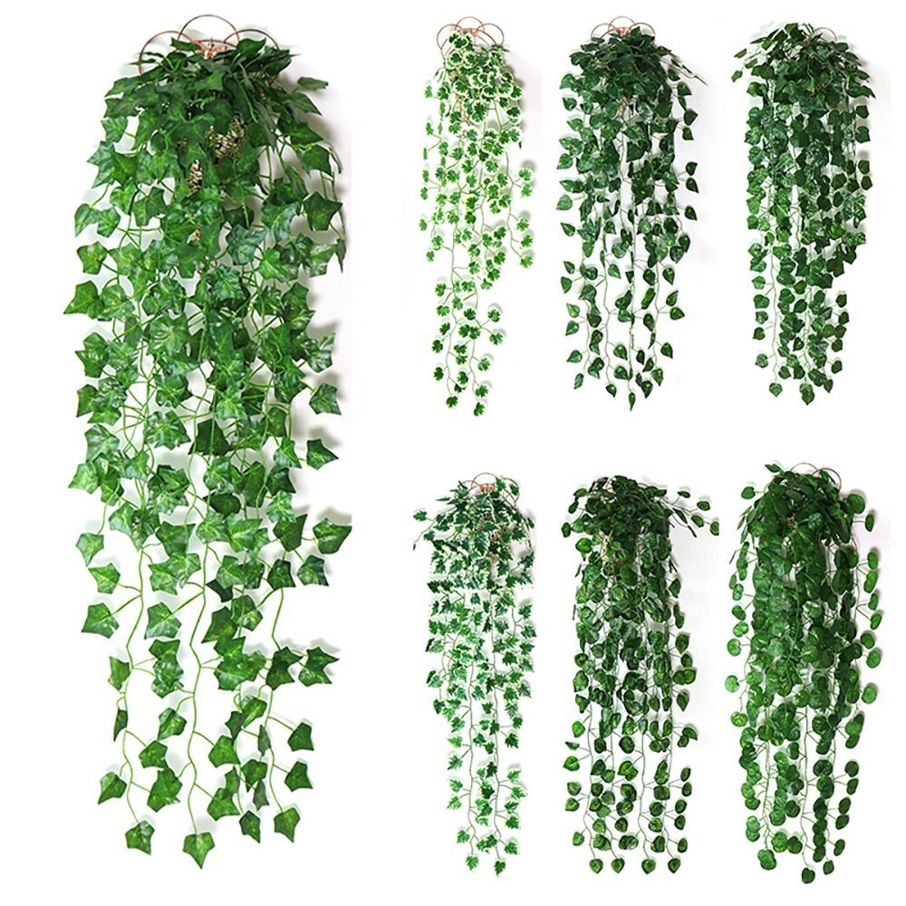 Green vine for home decoration, fake hanging leaves, artificial plants