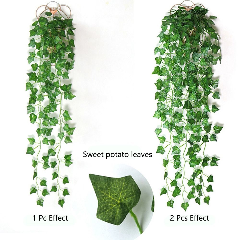 Green vine for home decoration, fake hanging leaves, artificial plants