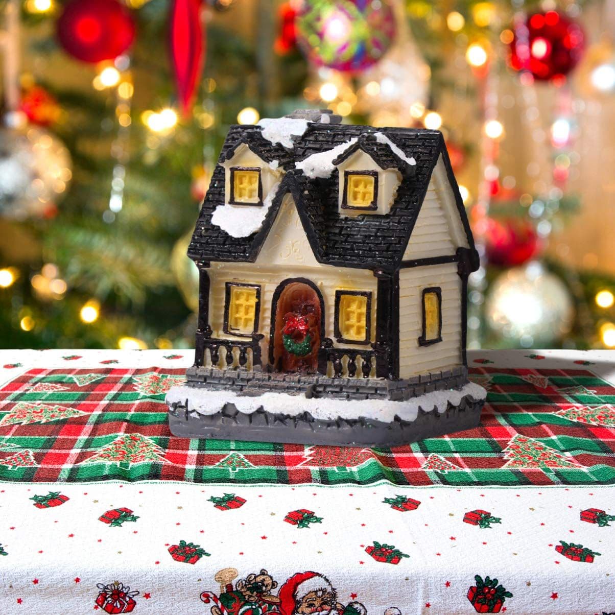 Christmas Villages LED Lights Resin Table Decoration for Christmas Party