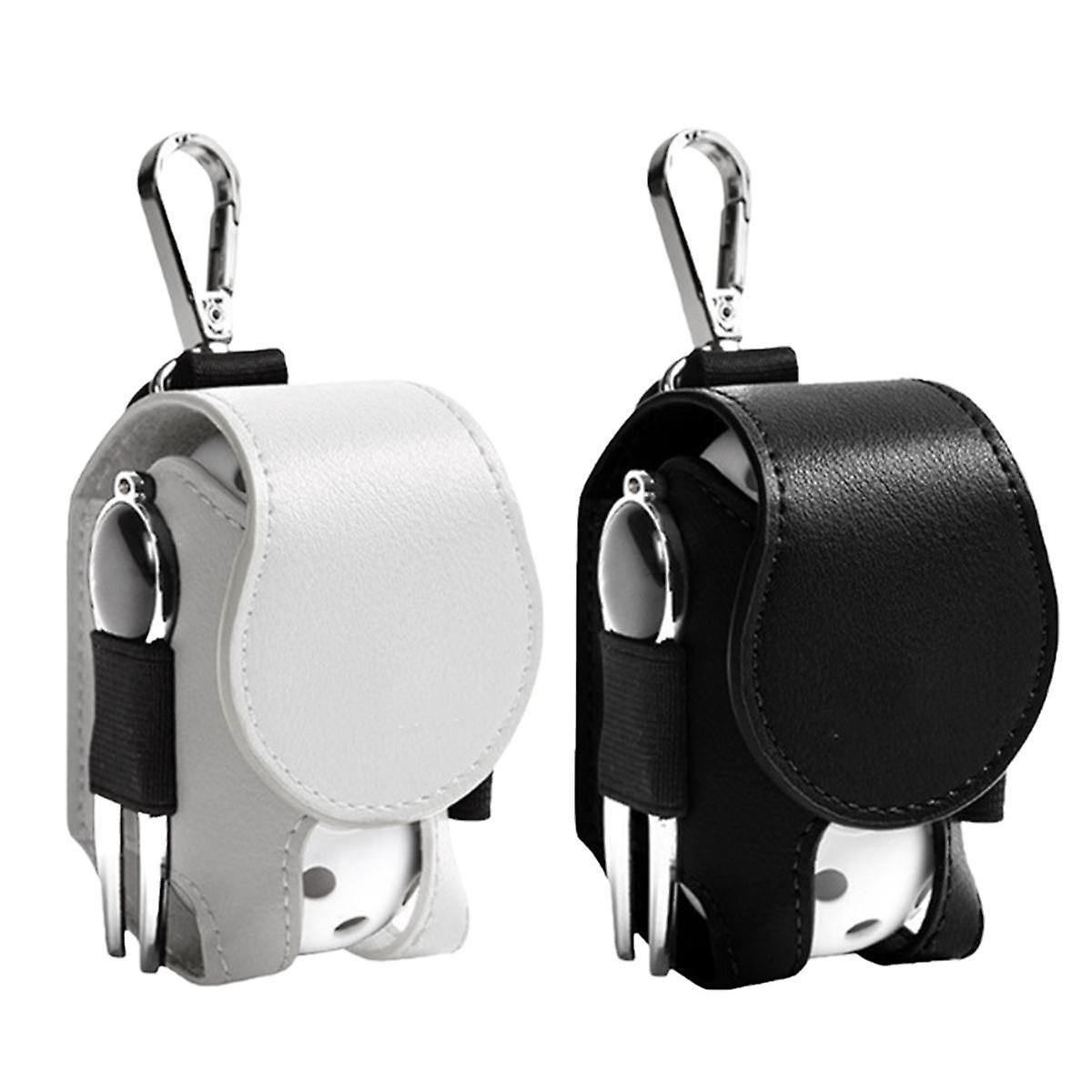 2-piece golf ball bag set, mini leather golf ball storage bag, storage accessories