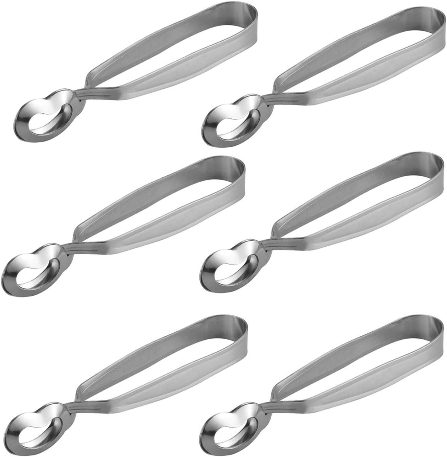6-Pack Stainless Steel Escargot Tongs, Professional Snail/Seafood Shell Picking Tools for Restaurant, Kitchen & Serving