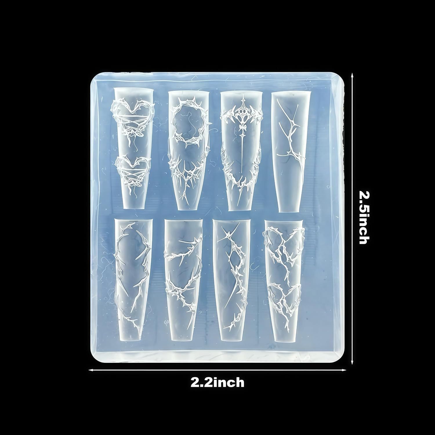 3D Nail Molds Thorns Design, Silicone Tool Art Y2k Decoration