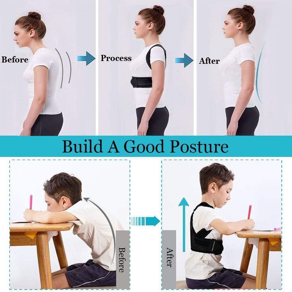Professional Posture Corrector , Effective Upper Back Posture Brace for Teenagers Boys Girls Spinal Support to Improves Slouch, Prevent Humpback, Relieve Back Pain M