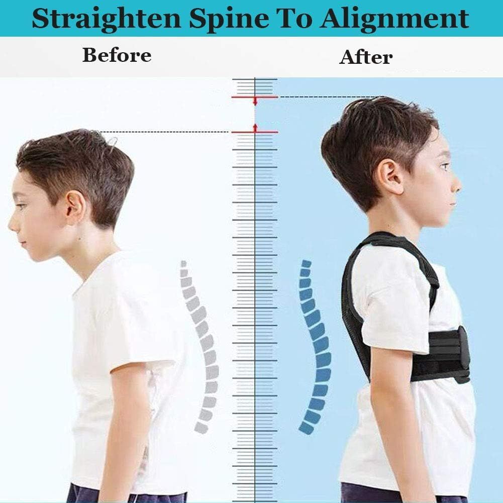 Professional Posture Corrector , Effective Upper Back Posture Brace for Teenagers Boys Girls Spinal Support to Improves Slouch, Prevent Humpback, Relieve Back Pain M
