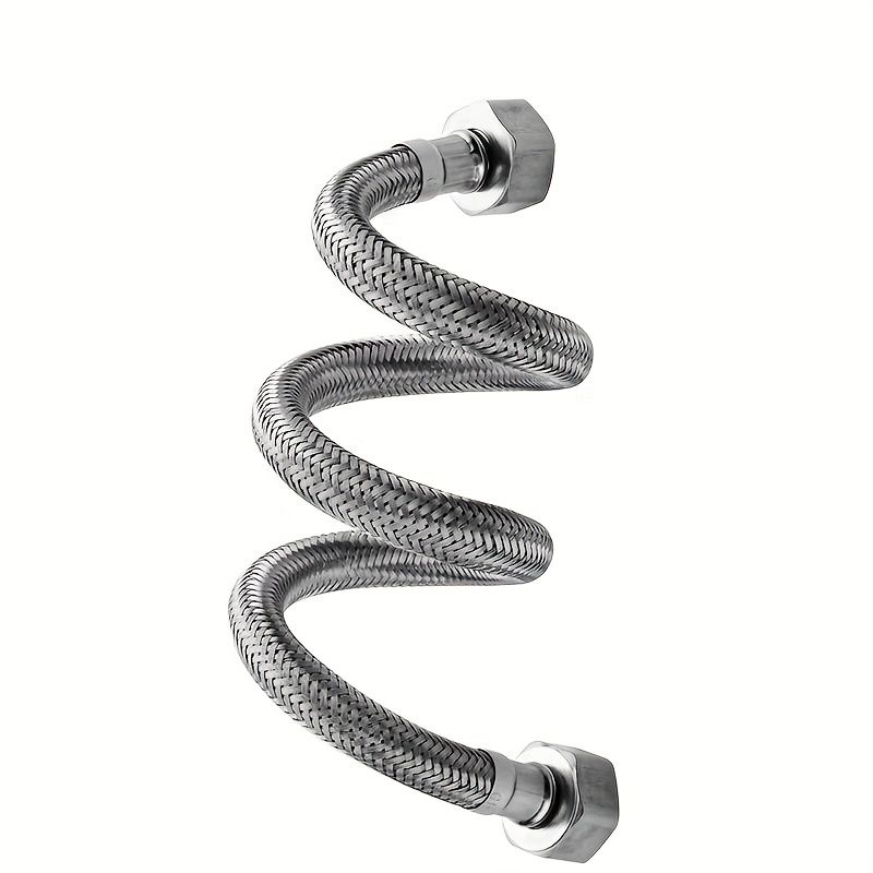 [Flexible Braided Hose] Flexible Zinc Alloy Braided Hose - 30cm/40cm/50cm/60cm with Brass Fittings, Safe for Outdoor Gardening, Car Washing & Pet Areas 40cm/15.74in