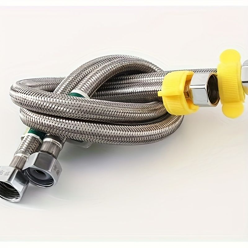 [Flexible Braided Hose] Flexible Zinc Alloy Braided Hose - 30cm/40cm/50cm/60cm with Brass Fittings, Safe for Outdoor Gardening, Car Washing & Pet Areas 40cm/15.74in