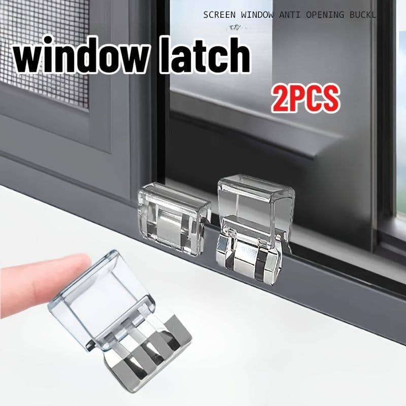 Sliding Door Lock Buckles for Screen Door Fastening 2pcs Plastic