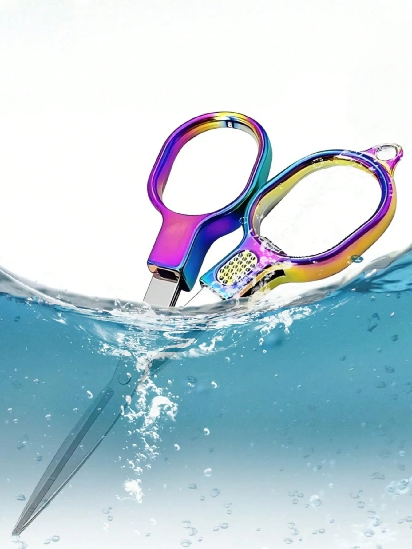 Double Circle Retro Gold Folding Scissors Portable Mini Gold Scissors Compact Design For Fishing Travel Home Use Lightweight Sharp Golden Blade Precise Cutting