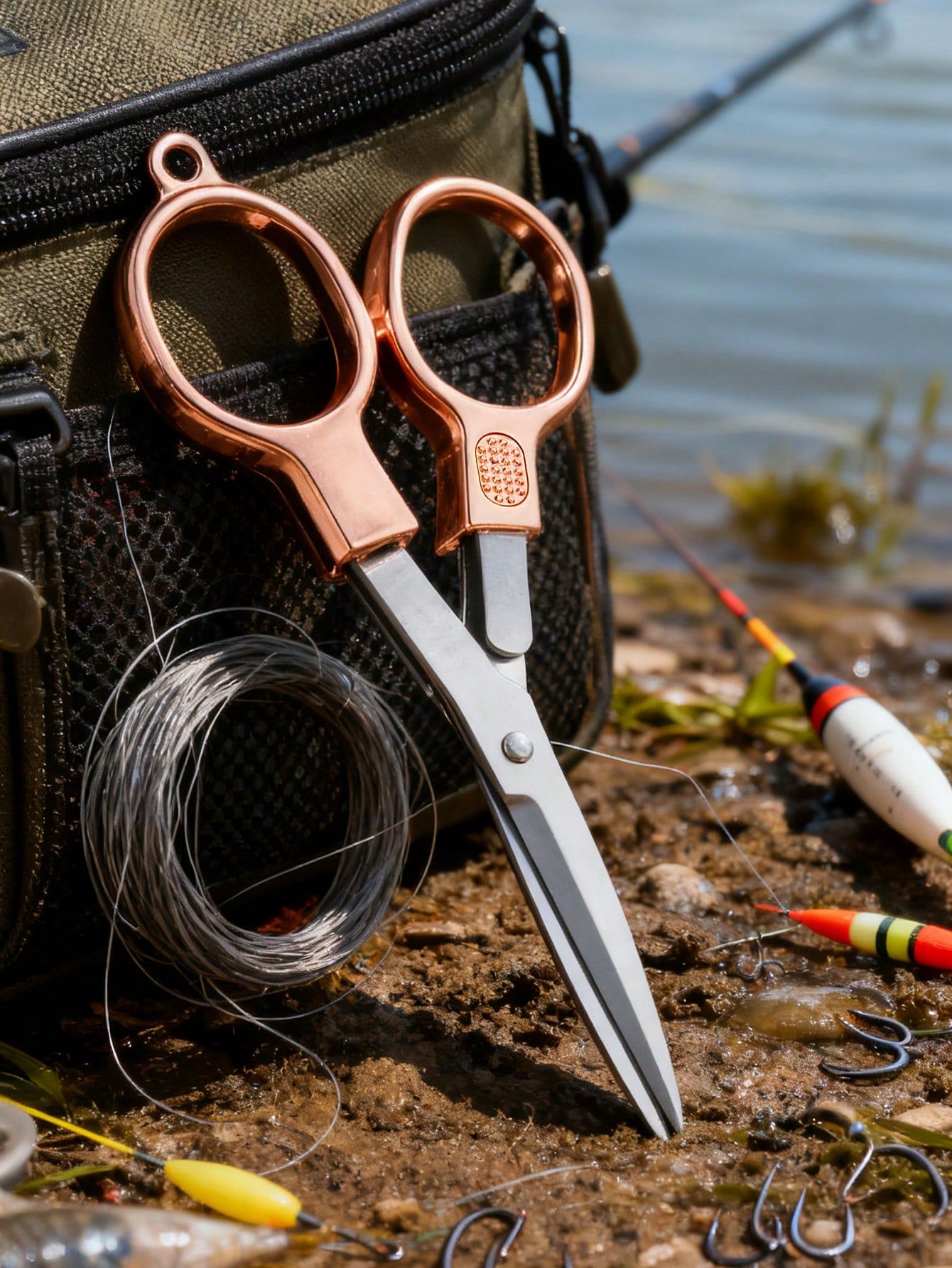 Double Circle Retro Folding Scissors Portable Small Scissors Carry Mini For Private Fishing Travel Home Use