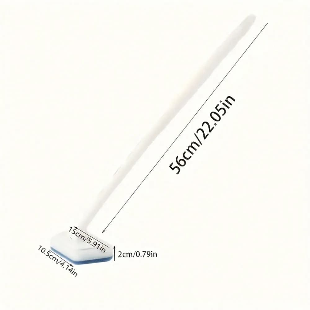 Multifunctional Bathroom Wall Brush Long Handle with 3 Replacement Heads Removable Household Floor Bath Tile Sponge Cleaning Brush