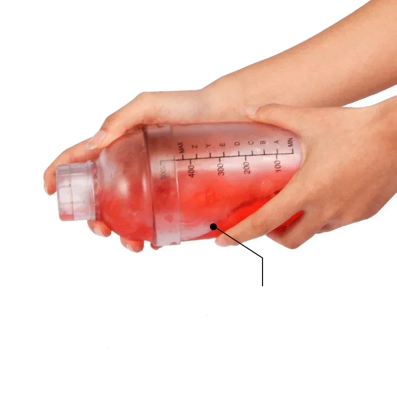 1PC Plastic Cocktail Shaker 300ml for Home Bar, Drink Mixing Utensil with Transparent and Black Scale
