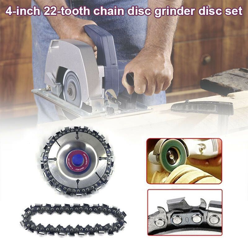 Saw Blade with Replacement Circlets for Grinder Chain Disc Grinding Shaping Attachment Circular Chainsaw Wheel (Pink Center)