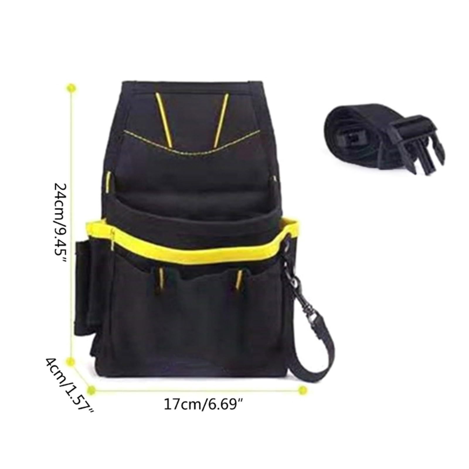 Tool Pouch, Mini Organizer Pocket with Belt Clip Tool Belts Utility Belt Waist Work Bag Oxford Cloth Portable Multifunctional Belt Pouch