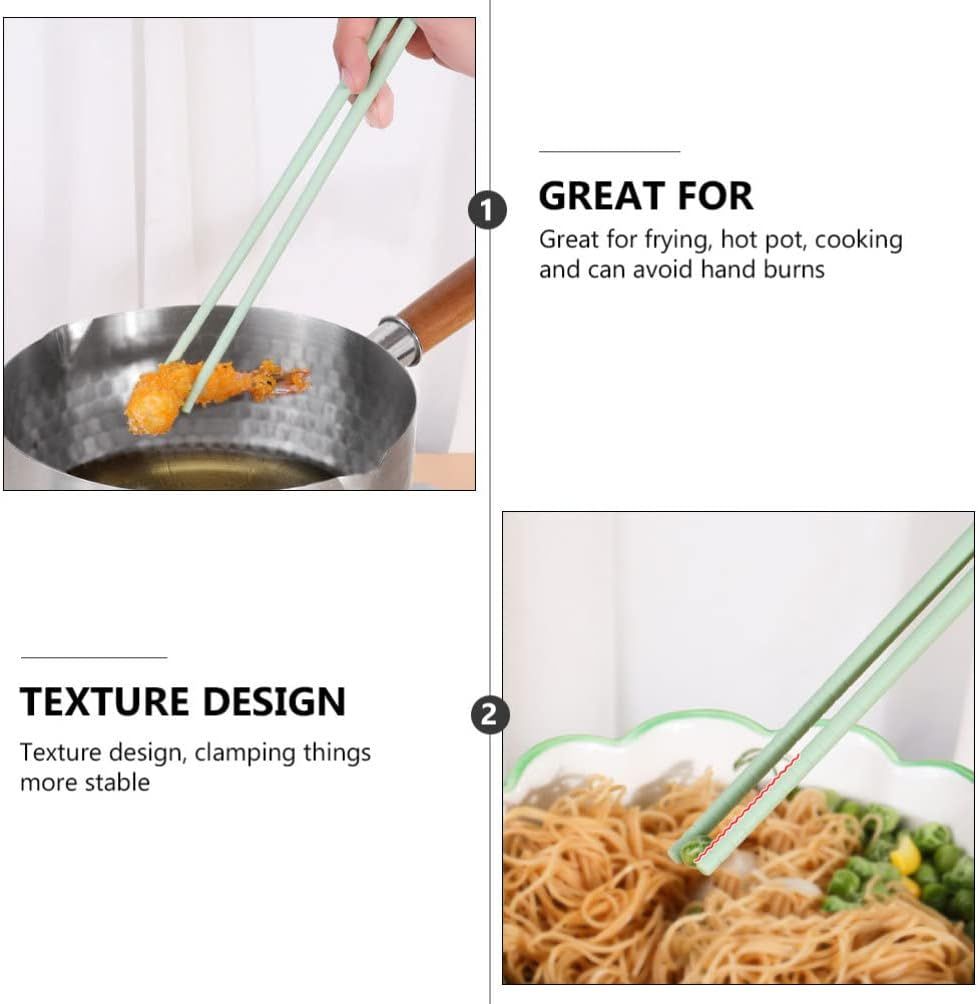 bowl Silicone Stainless Steel Long Chopsticks Cooking Chopsticks Frying Chopsticks Dinnerware Combinations Utensil with Chopsticks Rest