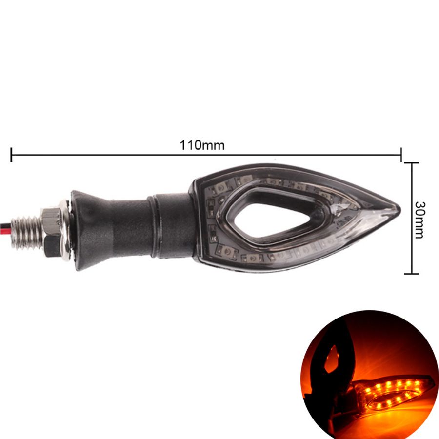 Turn Signals 2Pcs Universal Motorcycle LED Turn Signal Light Indicators Amber Blinker Light Lamp 12 LED beads