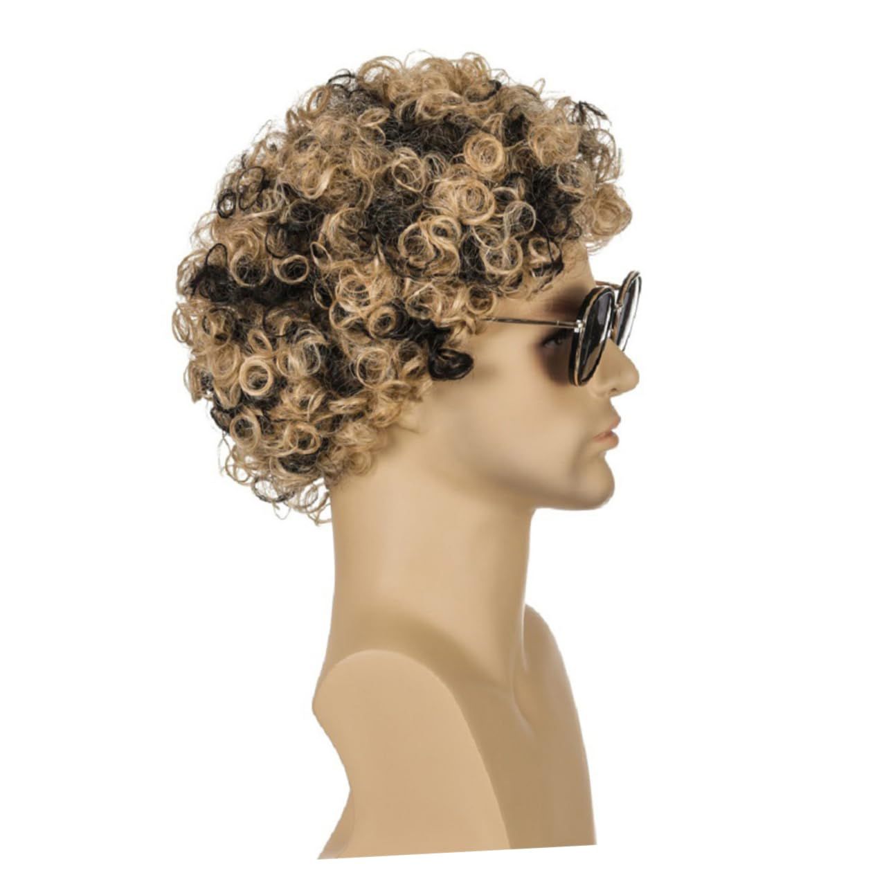 Men Short Curly Wig Hair Wig Cap Party Hair Wig Cap Wig Hair Wigs Wig Costume Accessory Wig for Men Wig Cap Hairstyles Brown