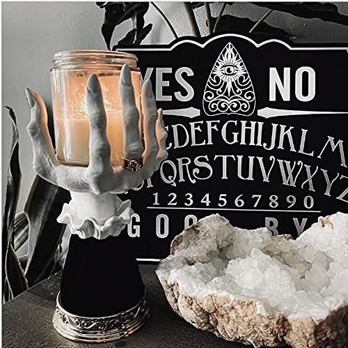 Witch Hand Candle Holder, Halloween Palm Candle Holder Horror Witch Hand Candle Holder Gothic Decoration Witch Candle Holder