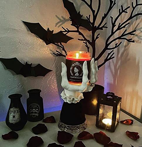 Witch Hand Candle Holder, Halloween Palm Candle Holder Horror Witch Hand Candle Holder Gothic Decoration Witch Candle Holder