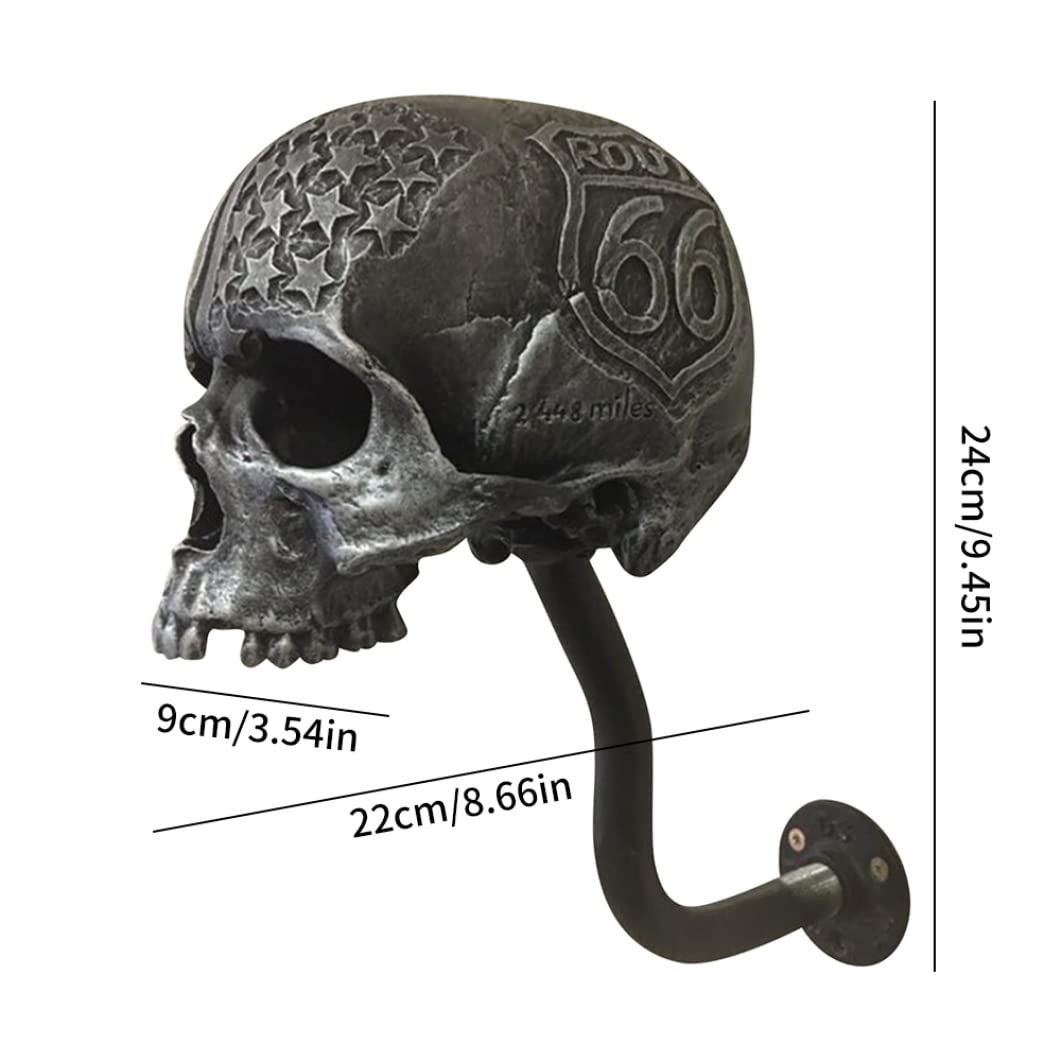 Skull Helmet Stand Helmet Holder Wall Mount Motorcycle Helmet Rack Helmet Stand Ghost Head Wall Decor Motorbike Helmet Holder