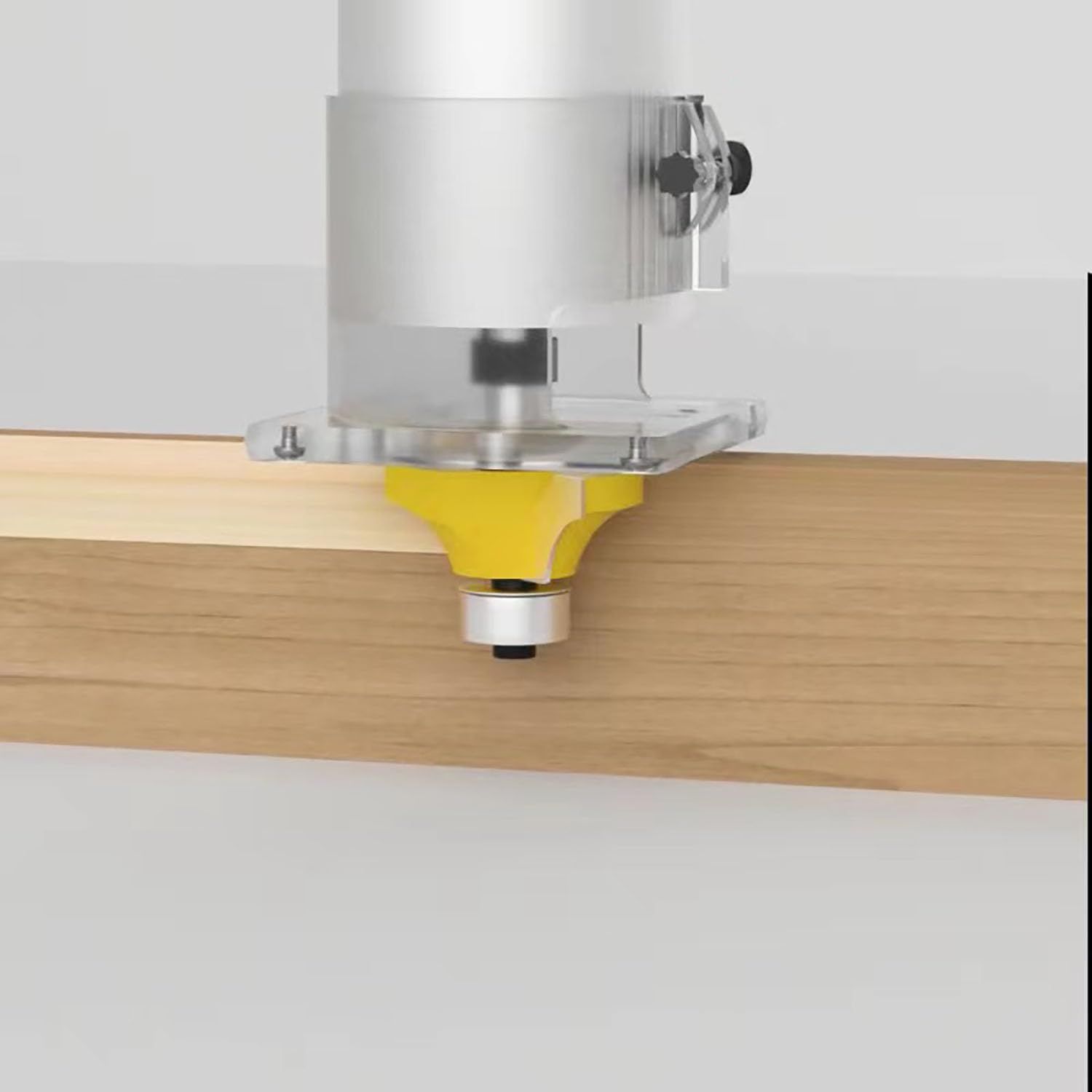 Router Bit Set，4pcs Router bit Set，1/4 inch Shank，Radius in 1/8", 1/4", 3/16", 5/16"，Bearing Guide for Rounding Edge bit