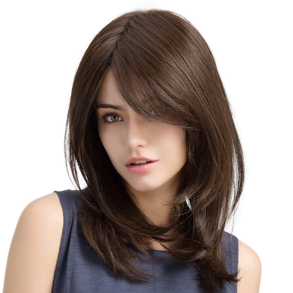 Brown Wigs Long Wavy Synthetic Wig Natural Curly Wigs for Women 20 Inch tangle-free, sheeding-free, natural, silky and soft