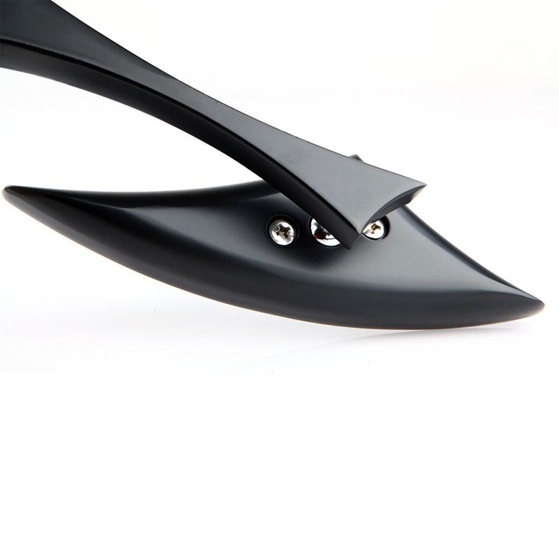8mm/10mm Black Motorcycle Universal Blade Rear View Side Mirrors Compatible for Street Bike Chopper Softail Dirt Bike