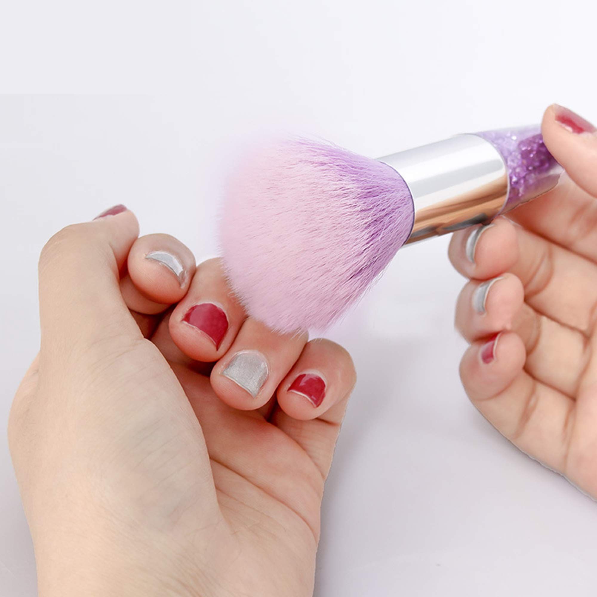 3 Pieces Nail Brushes Remove Dust Powder for Acrylic Nails Makeup Brushes Manicure Brush Clean Up Tools Nail Art Brush Set