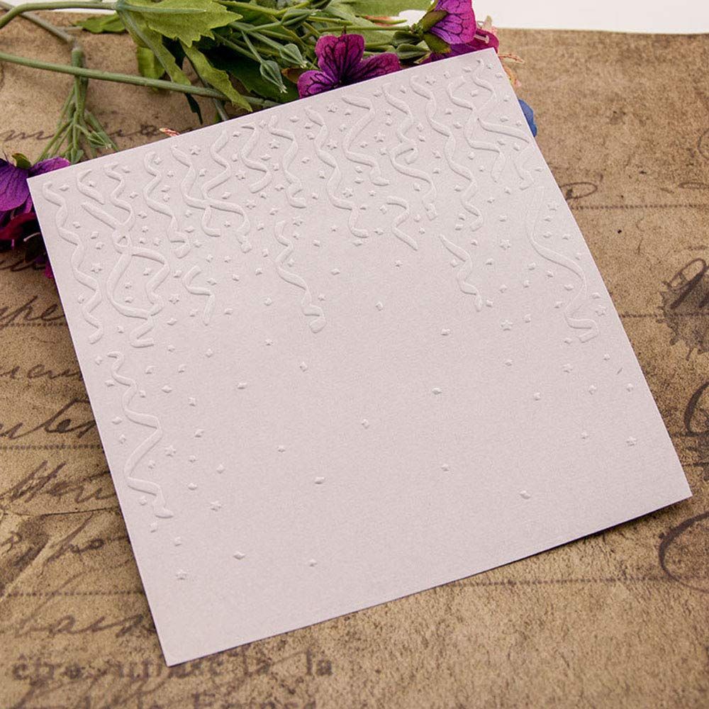 Waves Line Snow Flower Plastic Template Embossing Folders for Scrapbooking Card Making Christmas Album Decors 5.9 Inches