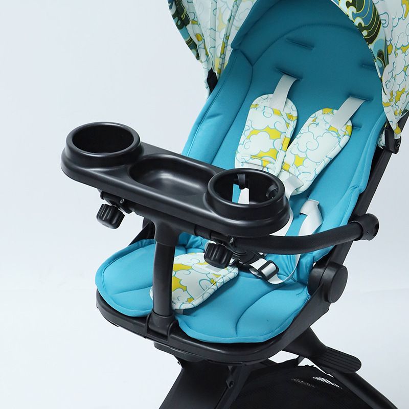 Universal Stroller Snack Tray Stroller Cup Holder Silicone Flexible Arms Grip Stroller Bar Stays in Place Stroller Tray Attachment