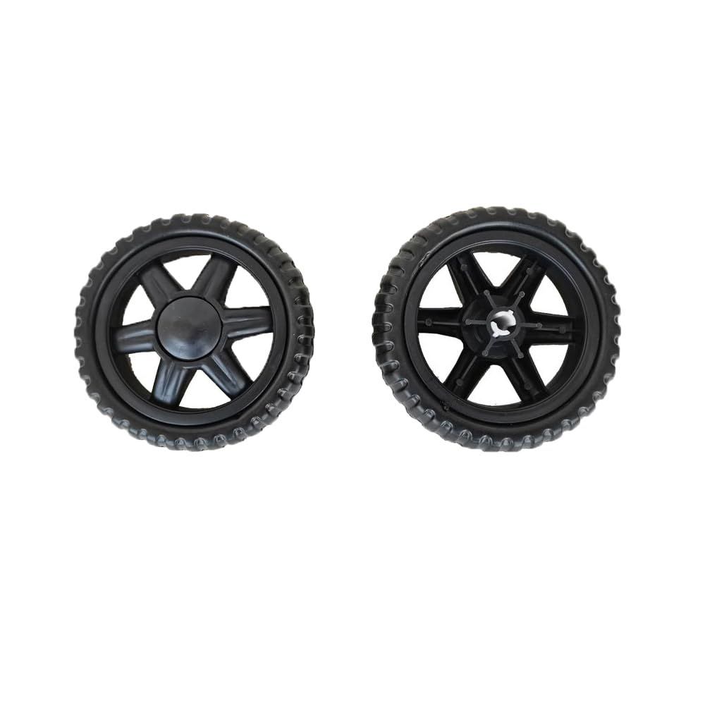 2 Pack Shopping Cart Wheels Replacement 5 inch Dia Rubber Foam Wheel Repair for Folding Rolling Bag Cart Bowling Ball Cart Portable