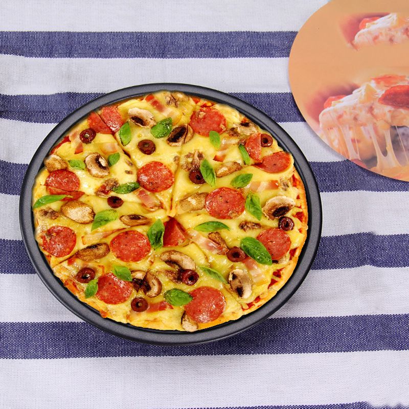 1pcs Pizza Plate Non-stick Pizza Baking Pan Pizza Tray Mold Baking Pan Baking Tools Pizza Steel (6inch)