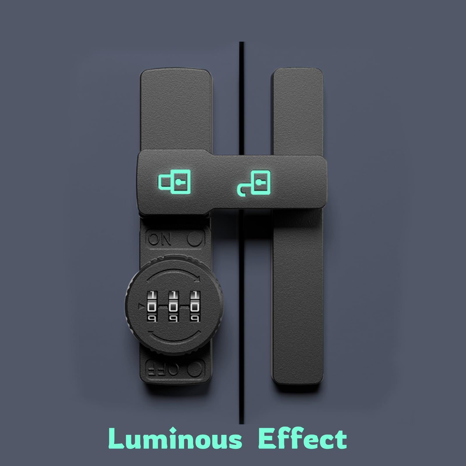 180 Degree Barn Door Lock Latch Fluorescent Secure Your Home Easily Install Keyless Entry Zinc Alloy Matte Black Ideal for Cabinet