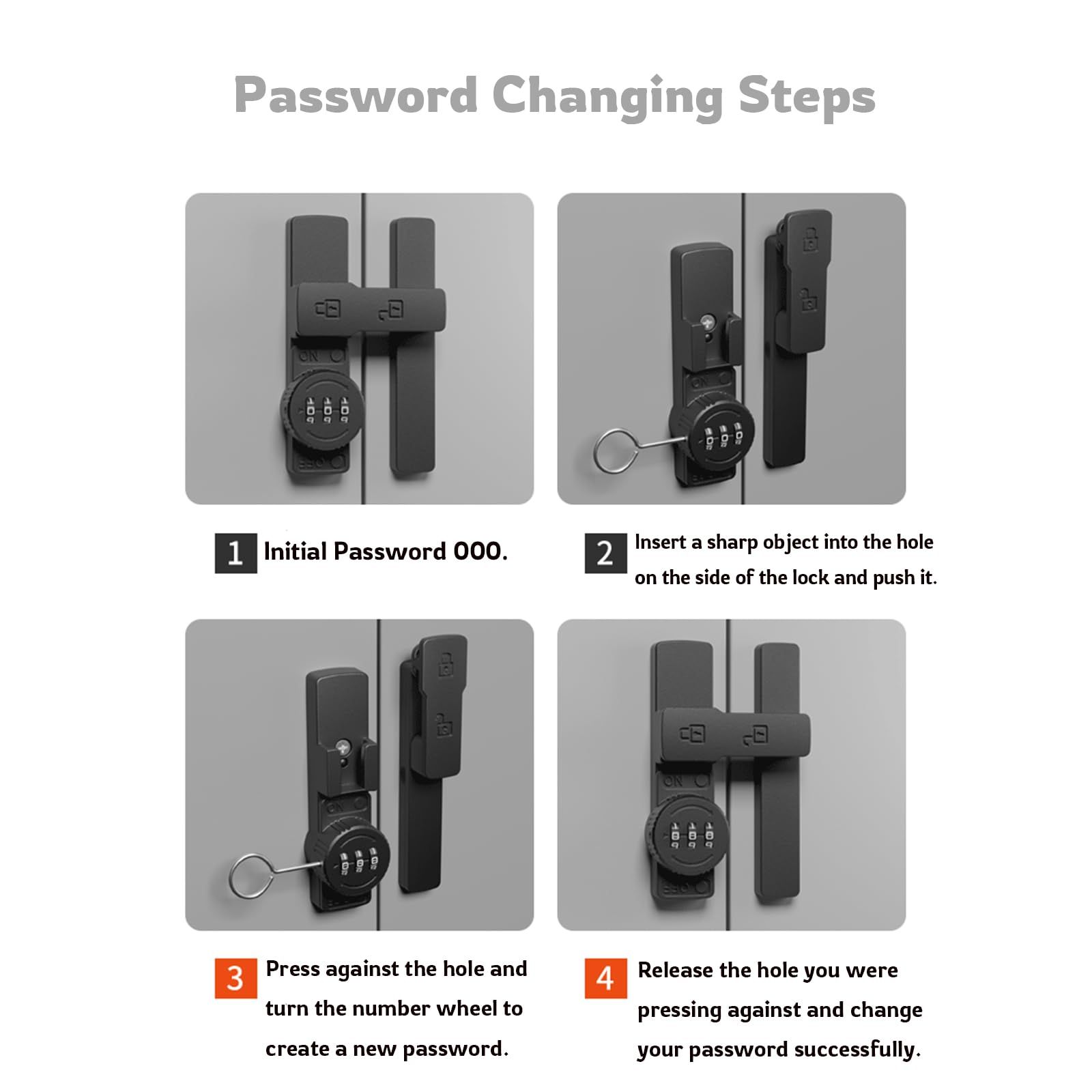 180 Degree Barn Door Lock Latch Fluorescent Secure Your Home Easily Install Keyless Entry Zinc Alloy Matte Black Ideal for Cabinet