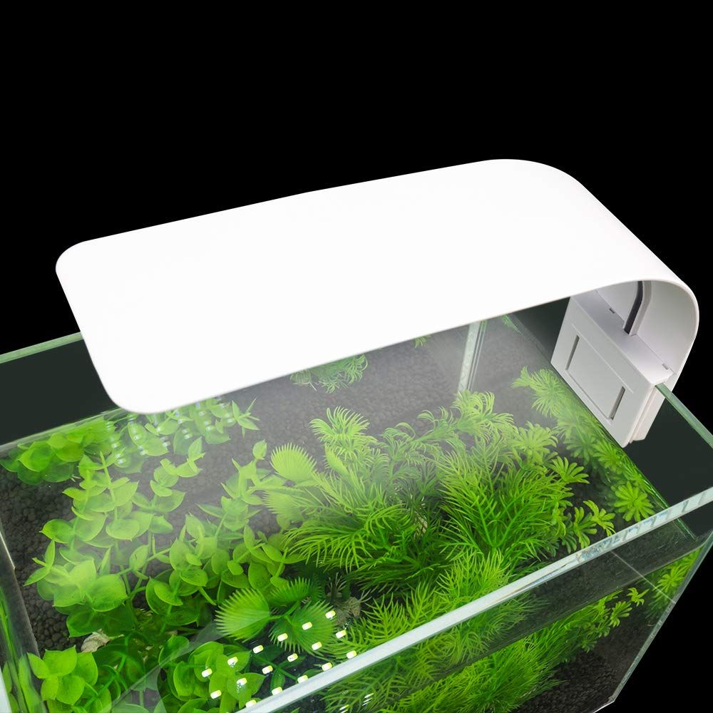 X5 Virgo 24 LED Aquarium Light 10W Clip-on Lamp Aquatic Plant Lighting for 10-15inch Fish Tank (White)