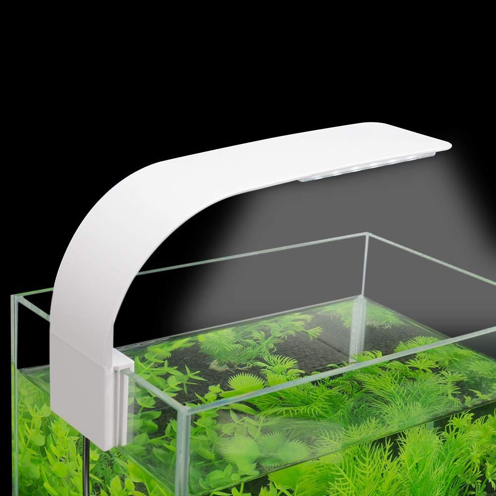 X5 Virgo 24 LED Aquarium Light 10W Clip-on Lamp Aquatic Plant Lighting for 10-15inch Fish Tank (White)