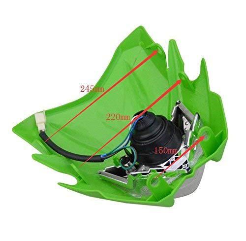 Motorcycle Dirt Bike Universal Headlights Fairing Light Headlamp Off road motorcycle ghost face Green